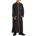 thumbnail image 2 of Mercatoo Kids Thobe for 𝐌uslim Boys 𝐈slamic Arabic Long Sleeve Kaftan Robe Zipper Prayer Dress for Boys 𝐌uslim Thobe Eid Outfit, 2 of 9
