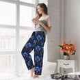 thumbnail image 5 of Disketp cool blue flower Skull for Women's Pajama Pants - Ultra Soft Fleece Sleep and Lounge Pants (Size: S-3XL)-XX-Large, 5 of 6