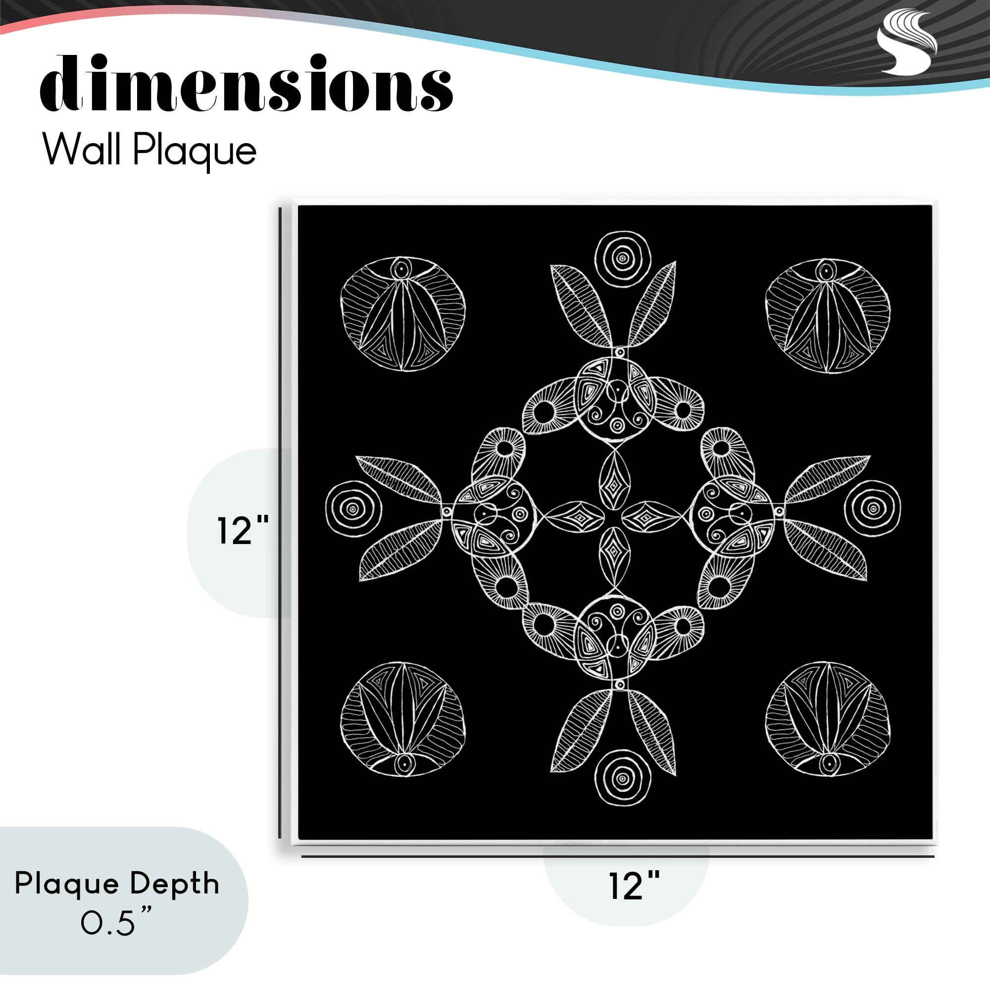 Stupell Industries Circular Symmetry Elementals Wall Plaque Art, design by El Perkin