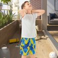 thumbnail image 5 of BZSMCE Adjustable Drawstring Casual Shorts With Blue Yellow Python Pattern Pattern, 5 of 9