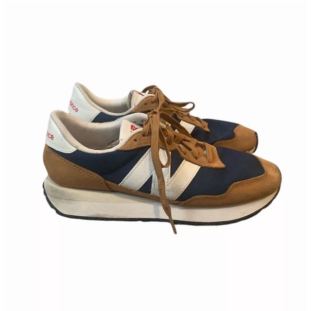 Mens New balance 237 Sneakers Size 7.5 Navy Brown Tan Casual Athleisure Retro