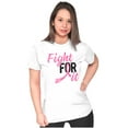 thumbnail image 3 of Fight For It Breast Cancer Aware Pink Womens Slim Fit Graphic Tee Brisco Brands S, 3 of 5