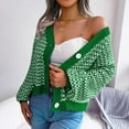 thumbnail image 3 of Vedolay Jackets for Women Women Oversized Casual Jacket Casual Long Sleeve Distressed Ripped Coat,Green M, 3 of 5