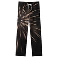 thumbnail image 4 of Fireworks Night Sparkle Winter Female Pants Flannel High Waist Women Pants Lady Warm Straight Leg Plush Trousers, 4 of 7