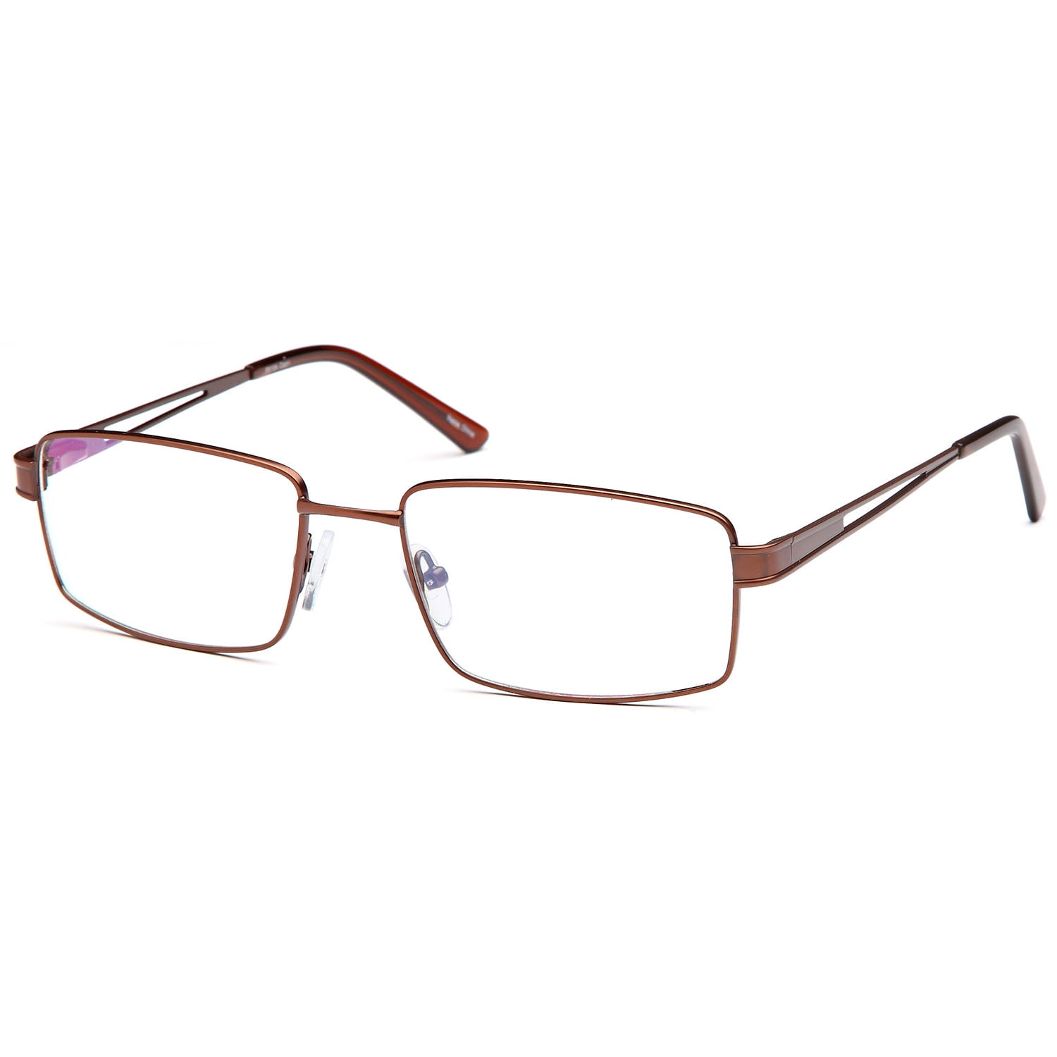 Men's Eyeglasses 55 19 145 Brown Metal - Walmart.com