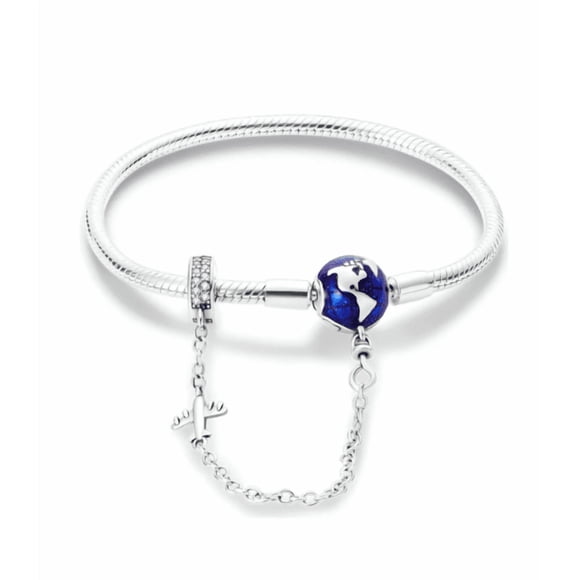 Pulsera De Plata 925 Xtellar, Cadena Segura El Mundo