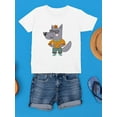 thumbnail image 3 of Hipster Wolf T-Shirt Juniors -Image by Shutterstock,  Medium, 3 of 4