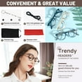 thumbnail image 7 of OCCI CHIARI Lightweight Designer Acetate Frame Stylish Reading Glasses for Women with Acrylic Clear Lens (Black,1.75), 7 of 7