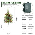 thumbnail image 4 of 2 Set Pathway Christmas Trees 24.5in with Tripod Stake, Artificial Mini Xmas Trees with Lights, 12 PineCones & 24 Berries, Pre-Lit Holiday Outdoor Christmas Decorations for Porch Driveway Yard Garden, 4 of 8