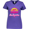 thumbnail image 3 of Inktastic Summer Enjoy the Sunshine St. Augustine Florida in Pink Women's V-Neck T-Shirt, 3 of 5