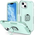 thumbnail image 1 of Funda con soporte de anillo para iPhone 14, protección total, compatible con soporte magnético para coche, resistente a arañazos, 1 of 5