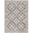 thumbnail image 6 of BoutiqueRugs Megargel Boho Oriental Medallion Extra Large Area Rug - Farmhouse Black and White Neutral Carpet for Bedroom, Living Room - Charcoal, Black, Cream - 5'3" x 7'3" (5x7), 6 of 13