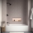 thumbnail image 3 of Streamline L-100-03-L-BL 60 in. x 30 in. Porcelain-Enameled Steel Alcove Bathtub in Glossy White, With External Left Drain in Matte Black, 3 of 11