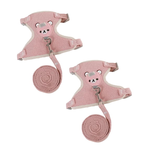 2Pack Sale Countdown! Dog Collar Teacup Dog Leash Small Pet Cat Rabbit Collar Chest Strap Dog Leash Puppy Leash Extra Small Pet Harness Chest Strap Birthday Gift For Pet Dog Cat S