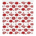 thumbnail image 3 of Ambesonne Vintage Shower Curtain, Woman Lips with Gestures, 69"Wx75"L, Vermilion and White, 3 of 5