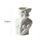 thumbnail image 3 of Florero de cerámica con cuerpo humano, artesanía, cabeza de niña, maceta, adornos de jardín (B), 3 of 5