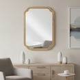 thumbnail image 3 of Noble House 20"x30" Rounded Corner Wall Mirror, Solid Wood Decorative Vanity Mirror, Natural, 3 of 8