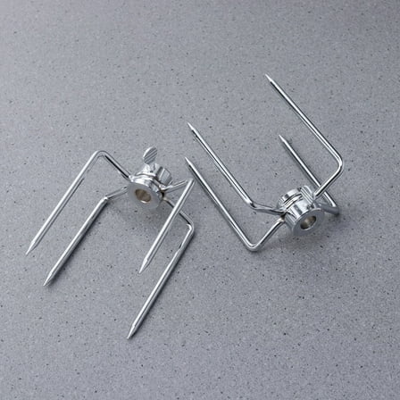 IDEANATEGRATE 1 Pair Rotisserie Meat Forks for Grilling and Roasting Stainless Steel