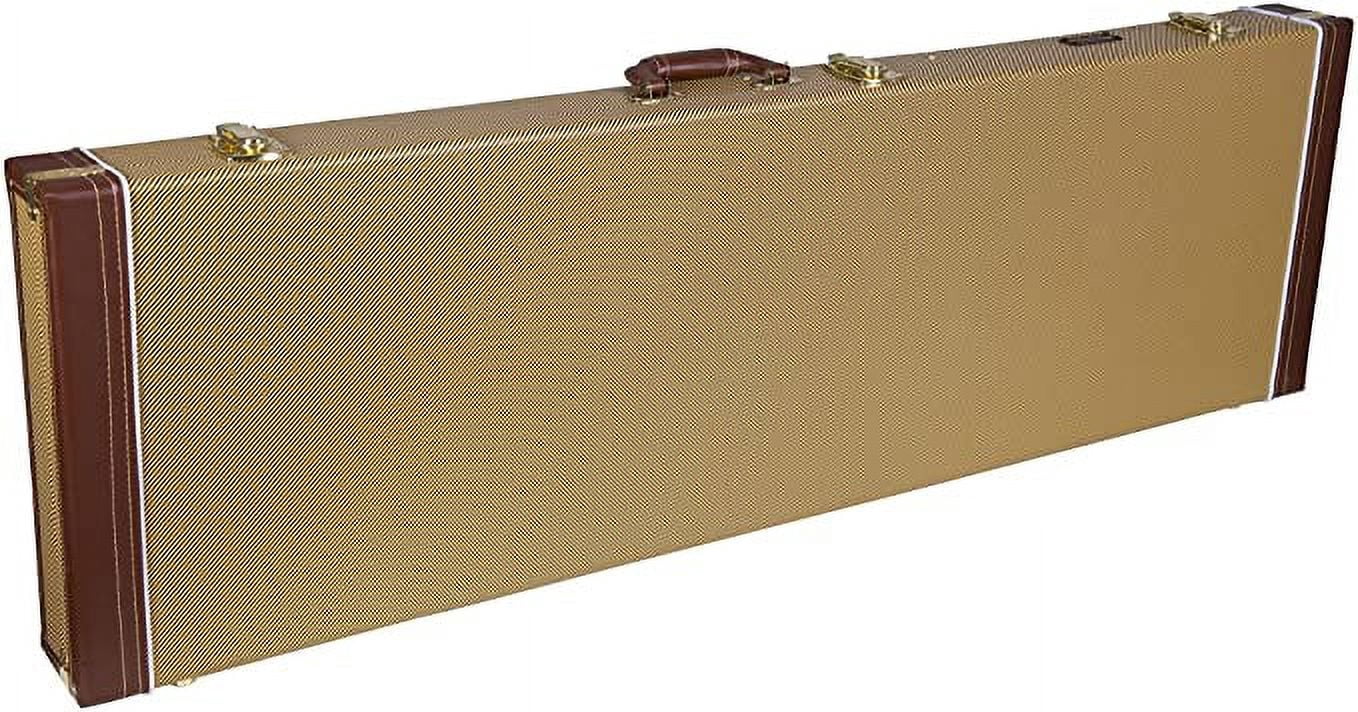 Crossrock Deluxe Electric Bass Guitar Carrying Portable Wooden Hardsell Case