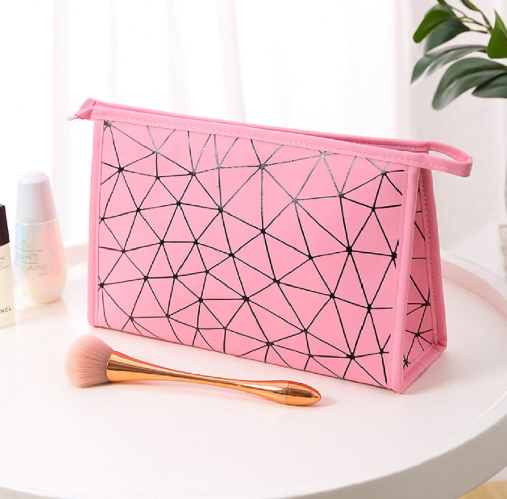 Travel Makeup Bag with Zipper PU Leather Cosmetic Kuwait Ubuy