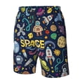 thumbnail image 6 of Uemuo Colorful Space Pattern Men's Swim Trunks Hawaiian Beach Bathing Suit Swimsuits Beach Quick-Dry Shorts with Pockets-XX-Large, 6 of 9