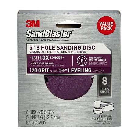 grit 3m sandblaster sanding discs pack 8hole