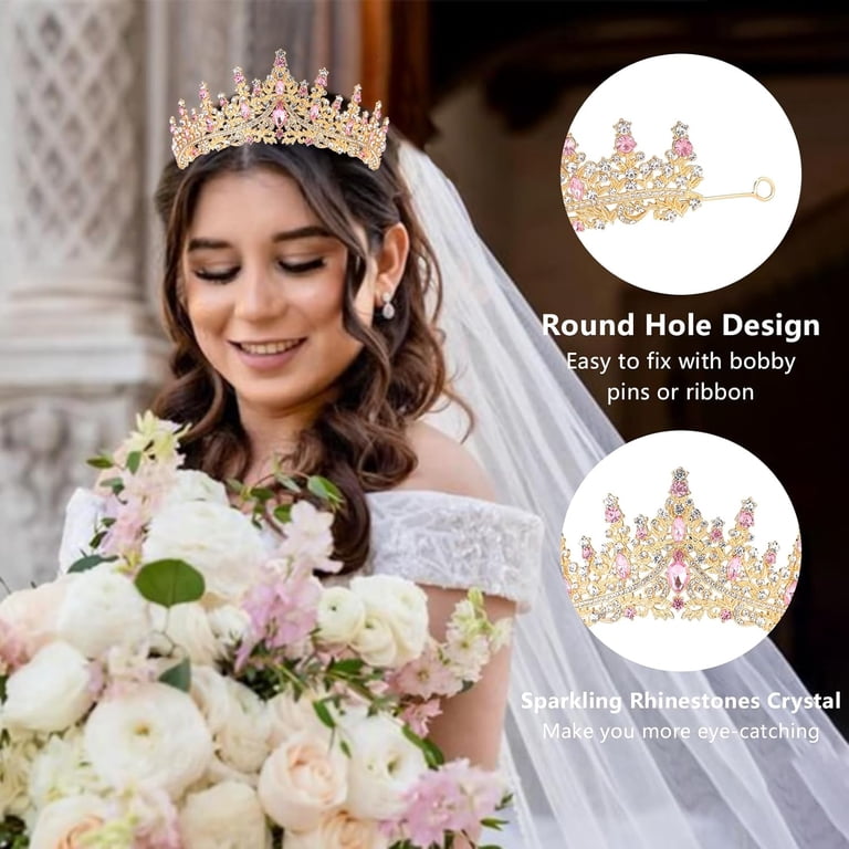 Crystal Crown Headband Rhinestone Hair Hoop Sparkling Bridal Wedding Sparkling Bride Crown Headband Sparkling Crystal Hair Hoop  main image 2