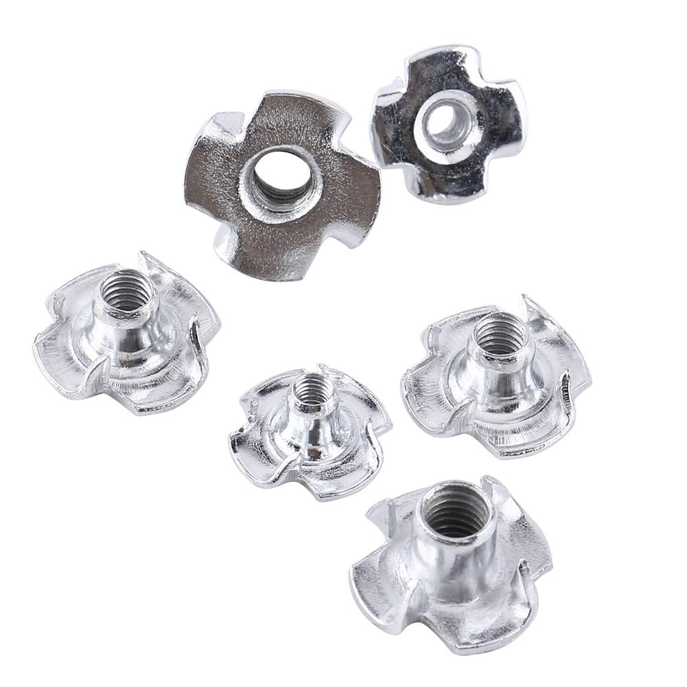 T Nuts Particle or Composite Materials Workpiece M3/M 4/M5/M6/M8 90pcs Four Pronged Carbon Steel T Blind Inserts Nut with Transparent Box for Wood T Nuts Particle or Composite Materials Workpiece M3/M 4/M5/M6/M8 90pcs Four Pronged Carbon Steel T Blind Inserts Nut with Transparent Box for Wood