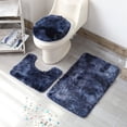 thumbnail image 1 of Juego de 3 alfombras de baño: alfombra de baño, tapete de contorno y funda para asiento de inodoro. Alfombras supersuaves., 1 of 5
