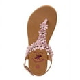 thumbnail image 4 of Beverly Hills Polo Club Girls Toddler Thong Sandal with Multi Flower Accents, Pink, 5, 4 of 4