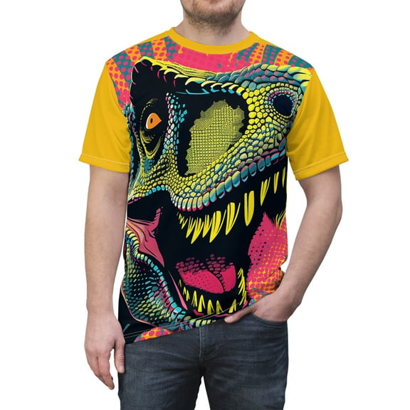 HORRORSAURUS WAR OF TITANS Unisex Cut & Sew Tee (AOP)