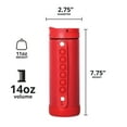 thumbnail image 4 of Elemental Iconic Kids Water Bottle with Straw Lid & Stress Reliever Pop It Handle - Leak-Proof When Closed - Triple Insulated Stainless Steel Reusable Thermos Water Bottle - 14oz - Red, 4 of 4