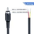 thumbnail image 3 of Adaptador de cable RCA a altavoz, 18 AWG, paquete de 2, 6 pies para TV, CD y DVD, 3 of 7