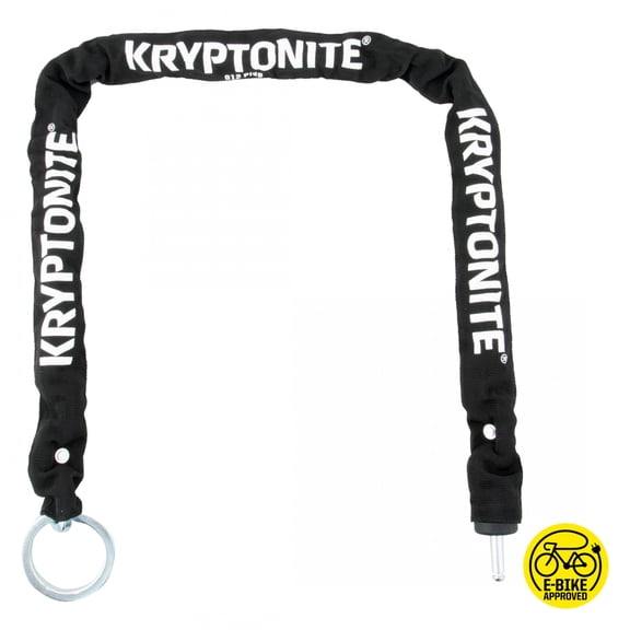 Kryptonite 912 Plug-In Chain Lock 9mm 120cm Length Black Ring Lock
