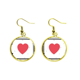 thumbnail image 1 of Me encanta la Torre Eiffel palabras patron Ear Dangle Golden Drop Earring Jewelry Mujer Unbranded M, 1 of 3