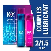 K-Y Yours + Mine Lubricant For Couples, Personal Lubricant For Sexual Wellness,  2 x 1.5 FL OZ