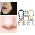 thumbnail image 4 of s magnéticos para la nariz del tabique, acero inoxidable falso tabique de Xiangbala 5 Mix Hugo anillos de joyería en la nariz, 4 of 8