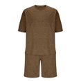 thumbnail image 6 of ZZwxWA Mens Casual Basic 2 Piece Outfits Oversized Short Sleeve Crewneck T-Shirts and Drawstring Shorts Athletic Tracksuit up to 50% Off, 6 of 6