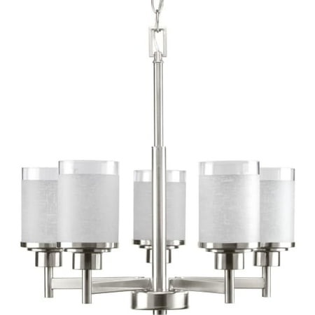 Progress Lighting P4459 Alexa 5 Light Chandelier with Linen Glass Shade - 20