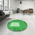 thumbnail image 4 of Ahgly Company Machine Washable Indoor Rectangle Transitional Neon Green Area Rugs, 6' x 9', 4 of 7