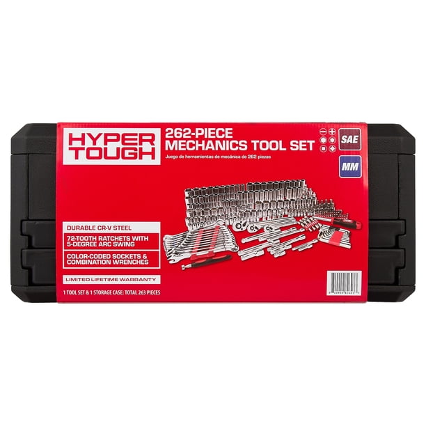 Hyper Tough 262-Piece Mechanics Tool Set (SAE and mm) - Walmart