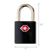 Protege Key Luggage Locks, Black, Set of 2