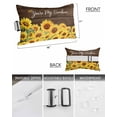 thumbnail image 2 of Summer Flowers Outdoor Head Resting Pillows with Insert Watercolor Sunflower Letter Print Wood Grain 2 Pack Waterproof Lumbar Pillows with Adjustable Strap for Patio Recliner Beach Chair, 11"x16", 2 of 7