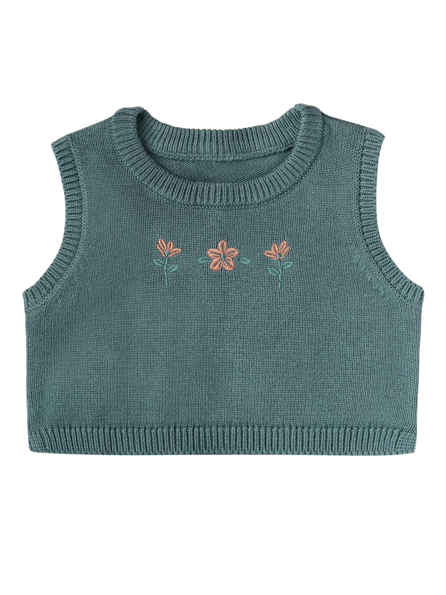 Modern Moments by Gerber Toddler Girl Outfit Set with Sweater Vest, 3-Piece, Sizes 12 Months - 5T