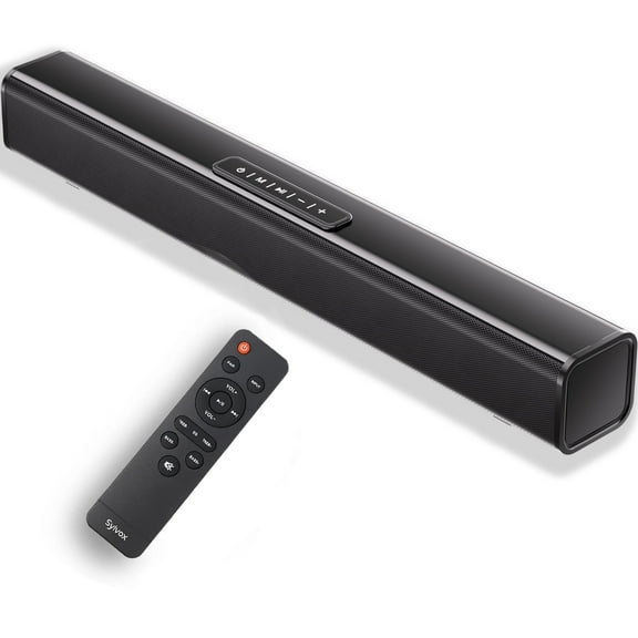 SYLVOX All-in-One Soundbar, 30-Watt 2.0 Channel 4 EQ settings Sound Bar, 12V Soundbar for RV, Camper, with HDMI, USB, Buletooth