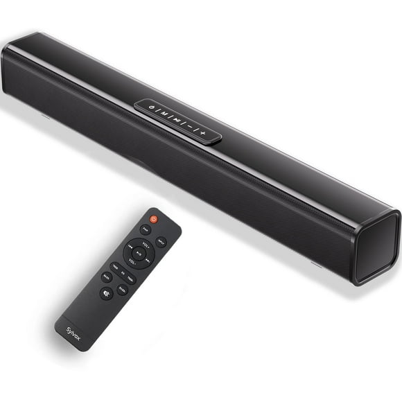 SYLVOX Wireless Soundbar, 12V Soundbar for RV, 30-Watt Deep Bass 2.0 Channel Small Sound Bar, Bluetooth Sound Bar Home Audio Speaker with HDMI /Optical/USB