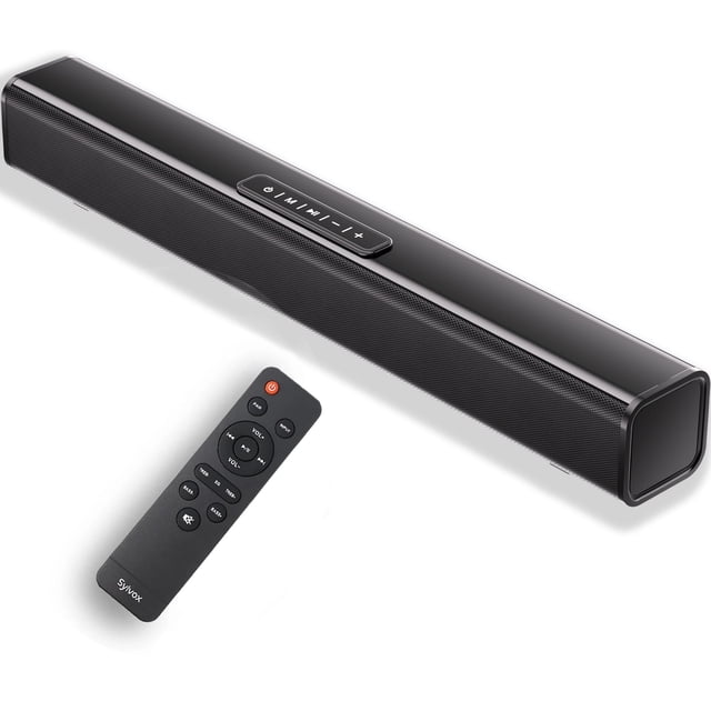 SYLVOX Wireless Soundbar, 12V Soundbar for RV, 30-Watt Deep Bass 2.0 Channel Small Sound Bar, Bluetooth Sound Bar Home Audio Speaker with HDMI /Optical/USB