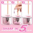 thumbnail image 2 of HUGFEGWE Battery Pencil sharpeners for Colored Pencils, Portable Electric Pencil Sharpener for #2 No.2 HB Pencils (6-8mm), Battery Operated sharpeners for Artist Classroom School Work AZ824-25389, 2 of 7