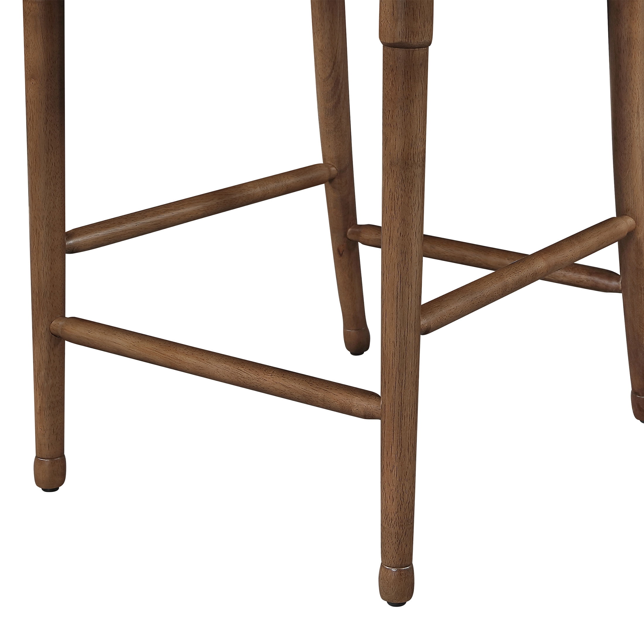 My Texas House Adler Wood Counter-Height Stools, Set of 2, Provincial Brown