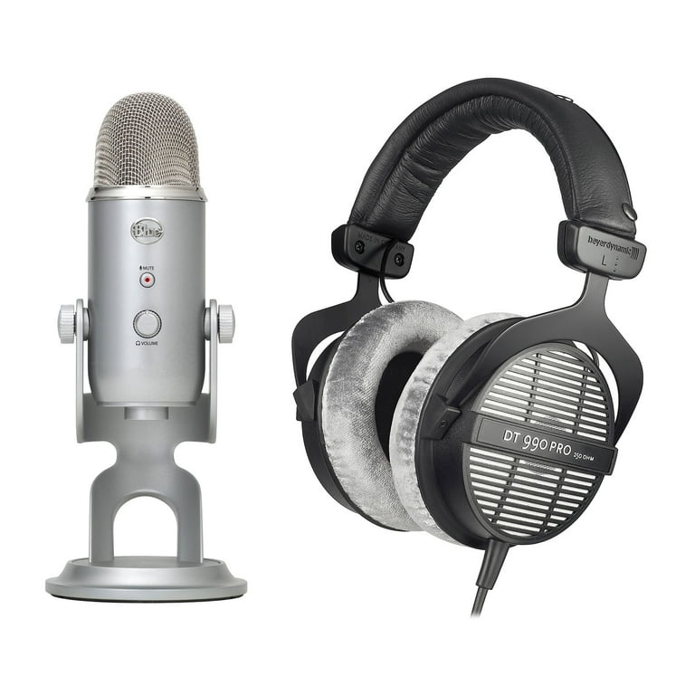 Blue Yeti Studio Podcast Microphone Mic Beyerdynamic DT 990 Headphones Walmart